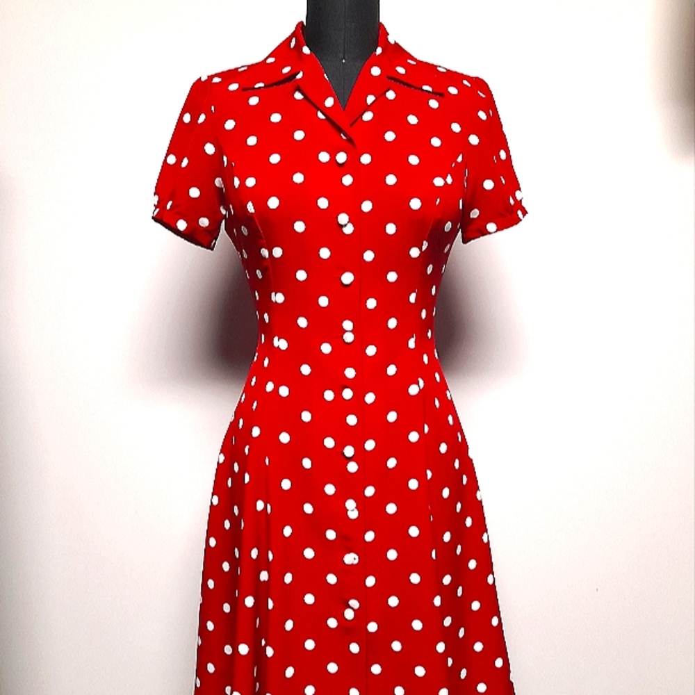 Retro Vintage Liz Claiborne Button Down Dress